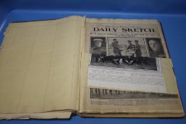 MILITARY/IRELAND INTEREST PRE 1914 SCRAP BOOK, some include newspaper cuttings mainly relating to