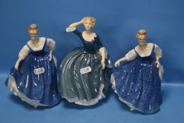 THREE ROYAL DOULTON FIGURINES TO INCLUDE 'KAY' HN3340 X 2 AND 'TINA' HN3494 (3)