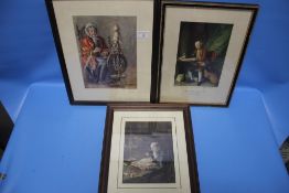 THREE FRAMED AND GLAZED PRINTS