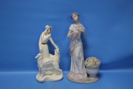 A ROYAL DOULTON FIGURINE 'DAISY' HN3805 TOGETHER WITH A NADAL FIGURINE