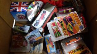 A TRAY OF TOY VEHICLES ETC. TO INCLUDE MATCHBOX, (TRAY NOT INCLUDED)