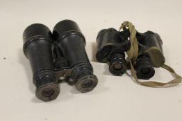 TWO PAIRS OF VINTAGE BINOCULARS TO INCLUDE AN IRIS OF PARIS EXAMPLE
