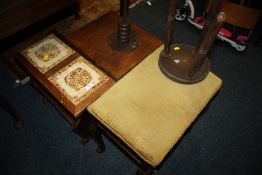 A PIANO STOOL AND ANOTHER STOOL (2)