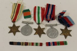 WWII MEDAL GROUP OF FIVE MEDALS