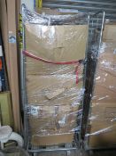 A CAGE OF ASSORTED TOYS AND HOUSEHOLD SUNDRIES