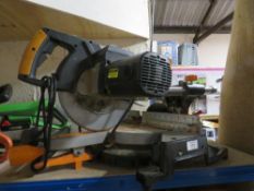 AN EVOLUTION ELECTRIC CIRCULAR MITRE SAW