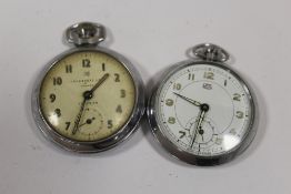 TWO VINTAGE POCKET WATCHES TO INCLUDE AN INGERSOLL EXAMPLE