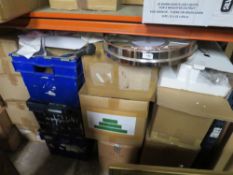 A LARGE QUANTITY OF WHOLESALE ITEMS TO INCLUDE BOOKS, TOYS AND HOUSEHOLD SUNDRIES (WHOLE SHELF)