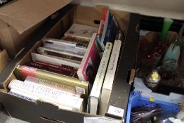 A TRAY OF MOSTLY MODERN BOOKS