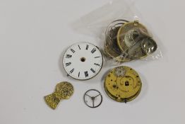 THREE ANTIQUE VERGE POCKET WATCH MOVEMENTS