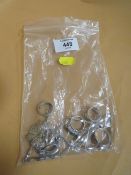 A BAG OF SILVER JEWELLERY TO INCLUDE DRESS RING