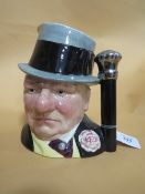 ROYAL DOULTON CHARACTER JUG - W C FIELDS 6674, H 20 cm