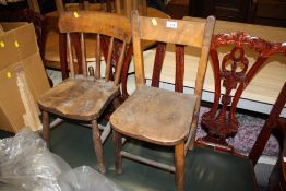TWO VINTAGE CHILDRENS CHAIRS