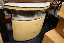 A VINTAGE RETRO CURVED BAR W-127 CM