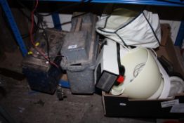 A BOX OF ASSORTED KEYS AND A KANGO BREAKER PLUS A VINTAGE KENWOOD CHEF MIXER