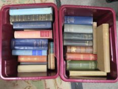 TWO BOXES OF VINTAGE BOOKS TO INCLUDE ANATOMY, MEDICAL, DOG AND WAR MEMOIRS
