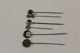 A COLLECTION OF HATPINS TO INCLUDE A MICRO MOSAIC EXAMPLE