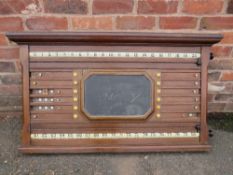 A VINTAGE OAK SNOOKER SCOREBOARD H-67 CM W-118 CM