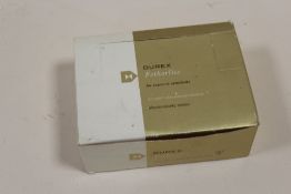 A VINTAGE BOX OF DUREX FETHERLITE PROTECTIVES