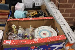 TWO TRAYS OF CERAMICS AND SUNDRIES