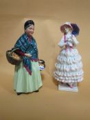 A ROYAL DOULTON 'THE ORANGE LADY' HN1953 TOGETHER WITH 'HELEN' HN1509 A/F (2)