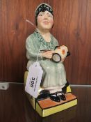 A KEVIN DAVIS NOT FOR RESALE 'LITTLE CLARICE' CLARICE CLIFF TOBY JUG - GREEN COLOURWAY, stamped '