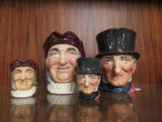 TWO ROYAL DOULTON CHARACTER JUGS - JOHN PEEL, consisting of medium and large, H 16.5 cm AND TWO