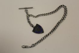 A HALLMARKED SILVER ANTIQUE POCKET WATCH CHAIN