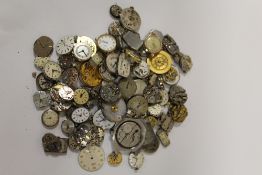 A LARGE QUANTITY OF WATCH MOVEMENTS TO INCLUDE HAMILTON, TISSOT AND BULOVA EXAMPLES