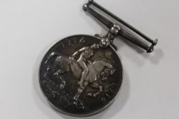 A WWI MEDAL AWARDED TO F.27343 W. H. SHAPPARD. A. C. I. R. N. A. S.