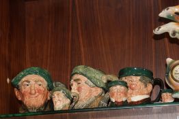 THREE ROYAL DOULTON CHARACTER JUGS - OWD MAC, consisting of one medium and two large, H 16.5 cm