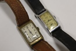 TWO VINTAGE ART DECO STYLE WRISTWATCHES