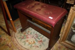 AN UPHOLSTERED STOOL