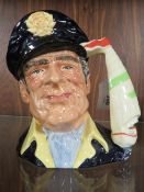 SIGNED SPECIAL EDITION OF 750 ROYAL DOULTON CHARACTER JUG - YACHTSMAN D6820, H 17 cm