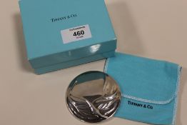 A TIFFANY AND CO STYLE SILVER PLATED HAND MIRROR