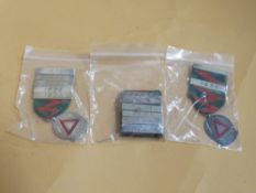 THREE HALLMARKED SILVER MEDALS