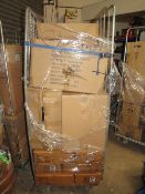 A CAGE OF ASSORTED TOYS GAMES AND GIFTWARE