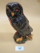 A SIGNED ANITA HARRIS ART POTTERY OWL FIGURE