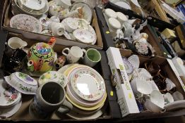 FOUR TRAYS OF CERAMICS TO INCLUDE ROYAL WORCESTER ETC