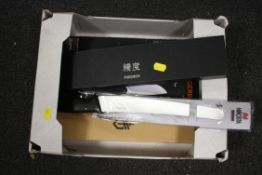 A TRAY OF MODERN BOXED CHEFS KNIVES