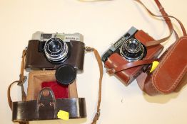 A VINTAGE MATAHARI 35 CAMERA, TOGETHER WITH A COSMIC 35 EXAMPLE (2)