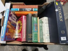 A SMALL BOX OF WATCH AND CLOCK RELATED BOOKS