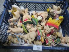 A PLASTIC BOX OF PIGGIN' FIGURES