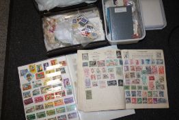 TWO ALBUMS OF STAMPS, TOGETHER WITH A QUANTITY OF LOOSE STAMPS