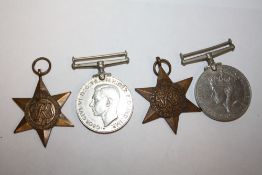 A GROUP OF FOUR WWII MEDALS