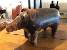 OMERSA FOR LIBERTY'S - AN ORIGINAL 1950S LARGE PIG FOOTSTOOL BY DIMITIRI OMERSA FOR LIBERTY OF