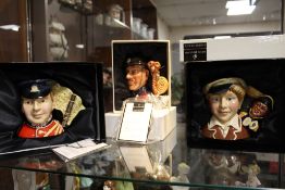 THREE BOXED ROYAL DOULTON CHARACTER JUGS COMPRISING OF 'OLIVER TWIST', 'FIFE PLAYER' AND 'FIREMAN'