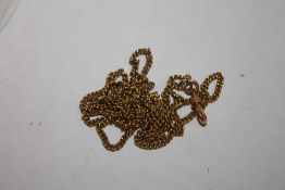 A ROLLED GOLD MUFF CHAIN