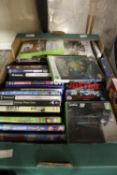 A TRAY OF DVDS AND GAMES ETC.