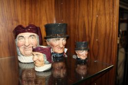 TWO ROYAL DOULTON CHARACTER JUGS - JOHN PEEL, consisting of medium and large, H 16.5 cm AND TWO